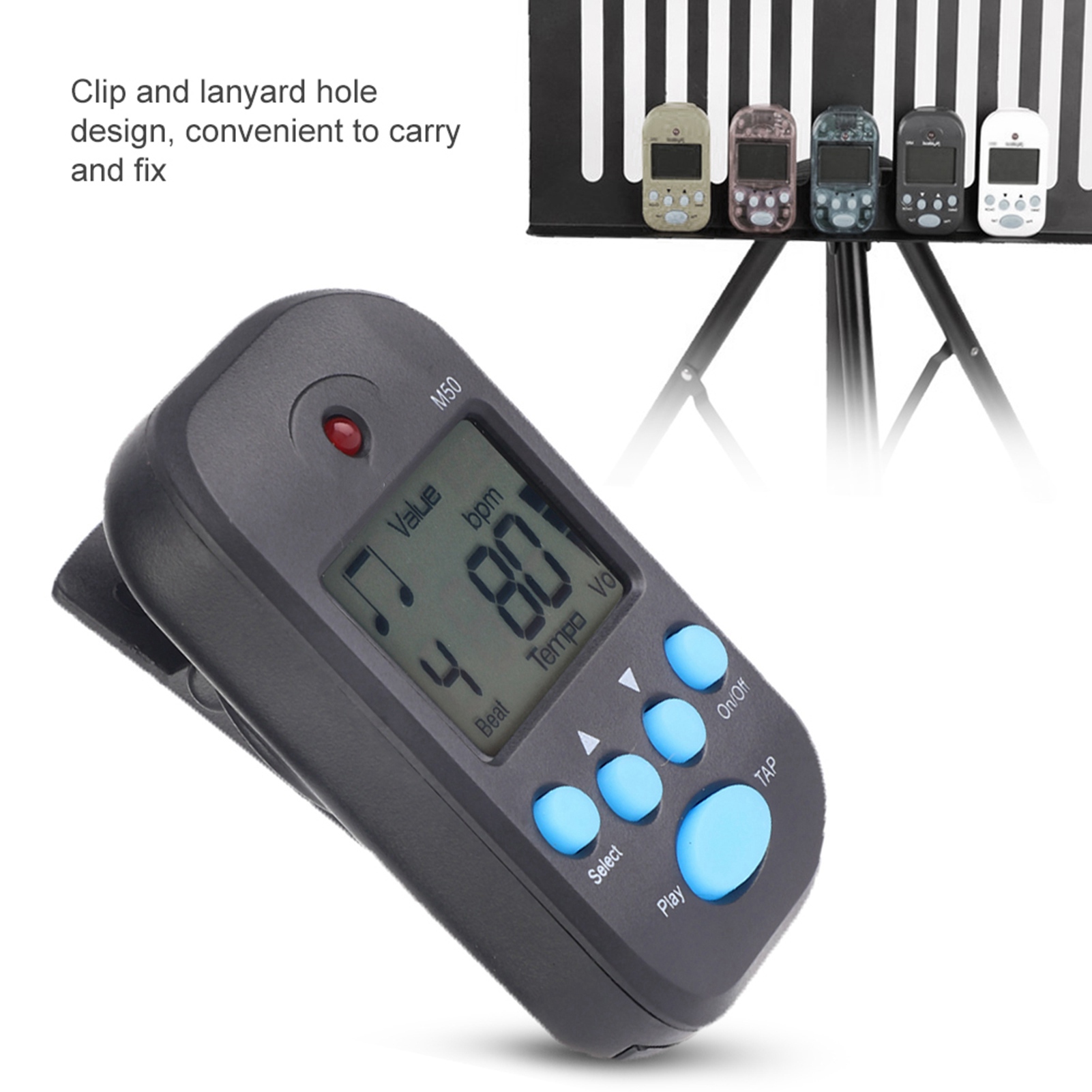 Musical Instrument With Strings - Mini Metronome Professional Clip-On LCD Digital