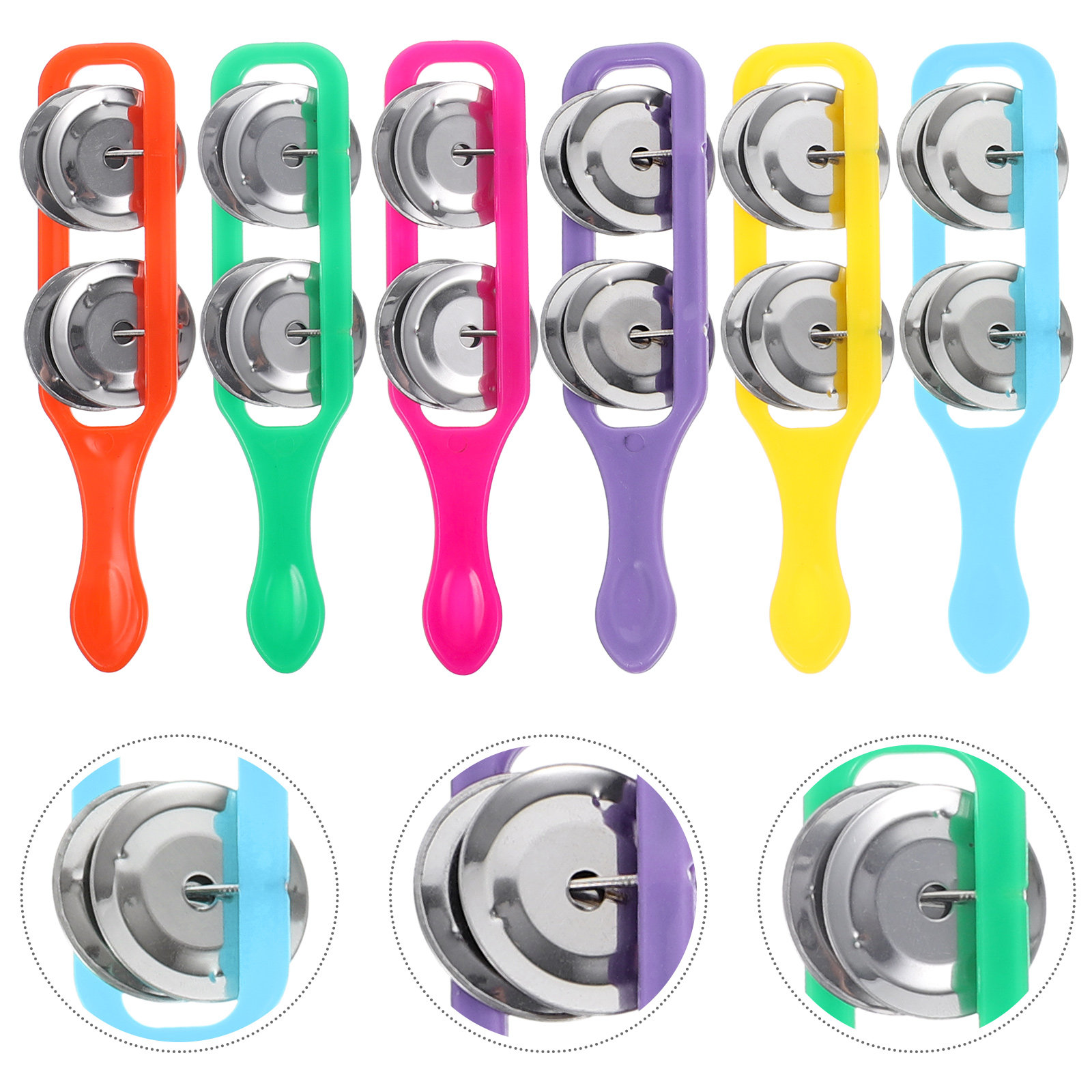 Musical Instrument You Shake - 18Pcs Handheld Shaking Bell Colorful Party