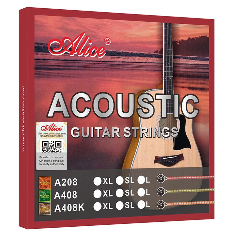 Musical Instrument With Strings - Alice A408 Full set Acoustic Guitar