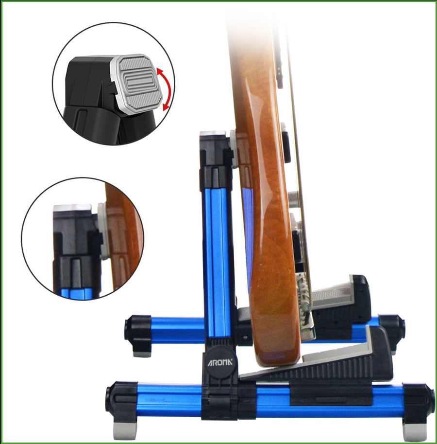 Musical Instrument In English - Foldable Aluminum Guitar Stand - Adjustable