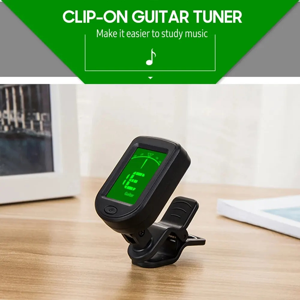 Musical Instrument In English - T-02 Guitar Tuner Clip-on Chromatic Digital