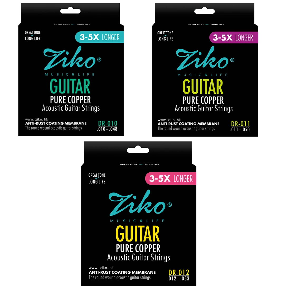 Musical Instrument With Strings - ZIKO Acoustic Guitar String Red Copper