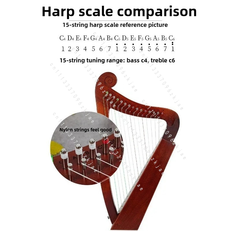 Handmade 15 Tone Harp Sound Th - огляд і ціна Musical Instrument With Strings