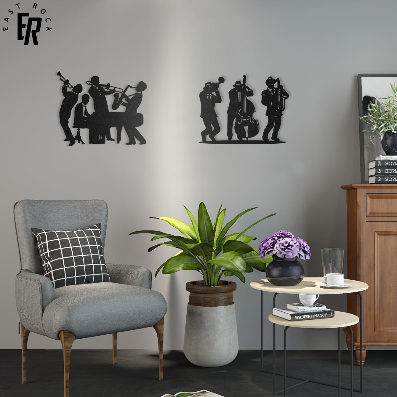 Metal Musician Silhouette Wall - огляд і ціна Musical Instrument Groups