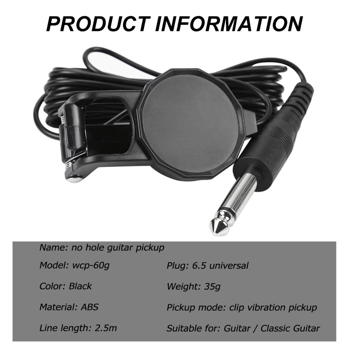 Audio Jack Clip On Pickup/2.5  - огляд і ціна Musical Instrument In English