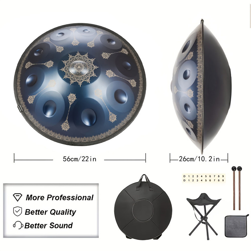 10 Notes Handpan Drum 22 Inch  - огляд і ціна Musical Instrument Drum