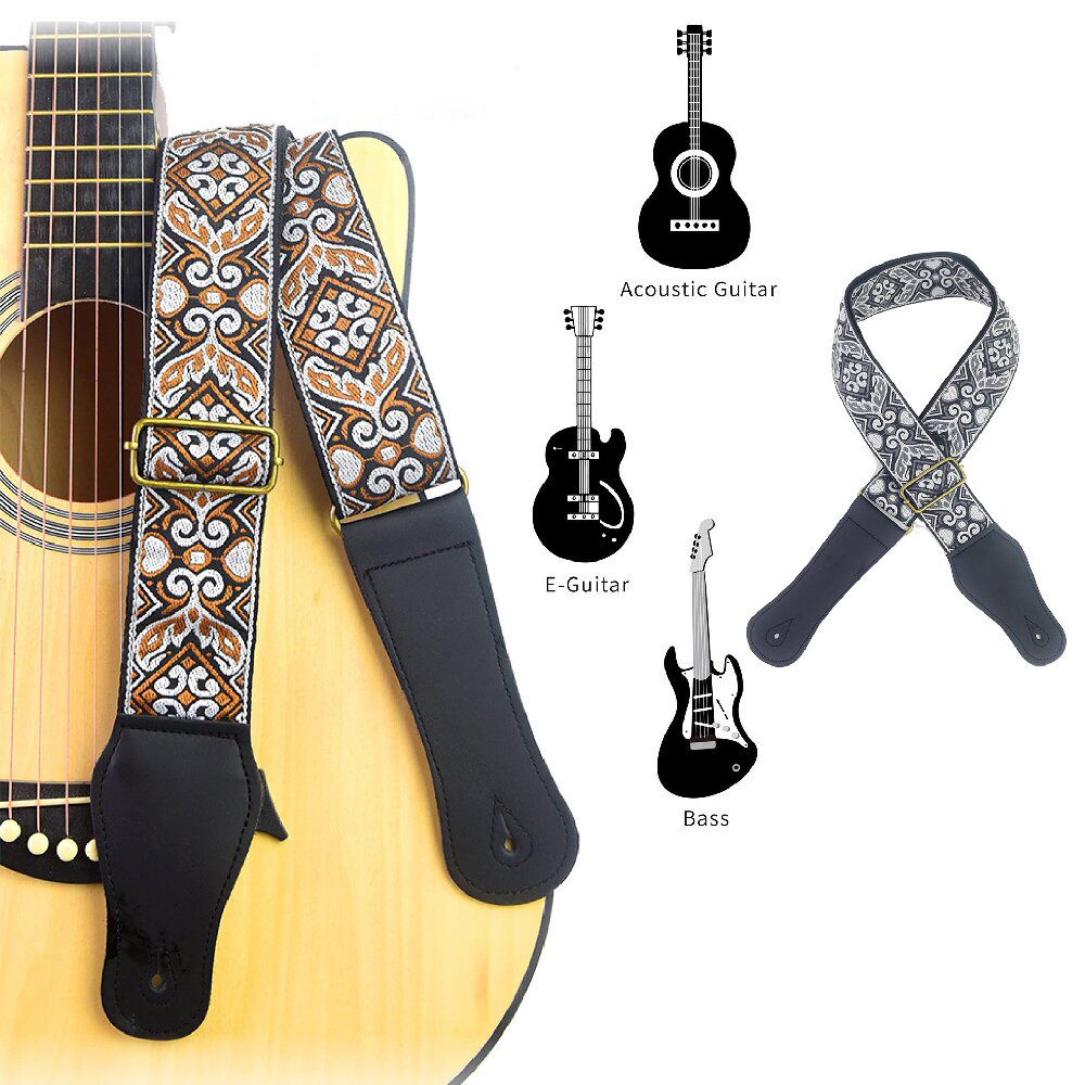 Guitar Strap Embroidered Print - огляд і ціна Musical Instrument In English